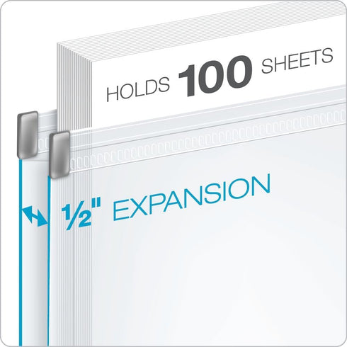 ZIPPER BINDER POCKET CLEAR 3PK